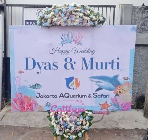 papan bunga printing wedding