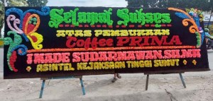 papan bunga Medan selamat sukses